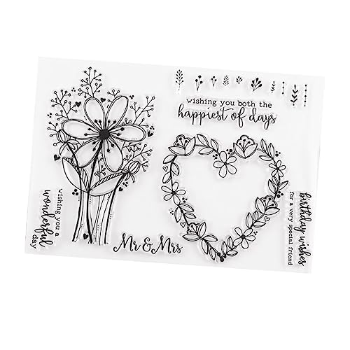 SEWOART - Briefmarken, Photopolymer, Tinte, Briefmarken, Sakuralala, klares Wachssiegel, Acryl-Stempelblock, Versandstempel, transparent, Weihnachtsstempelkissen