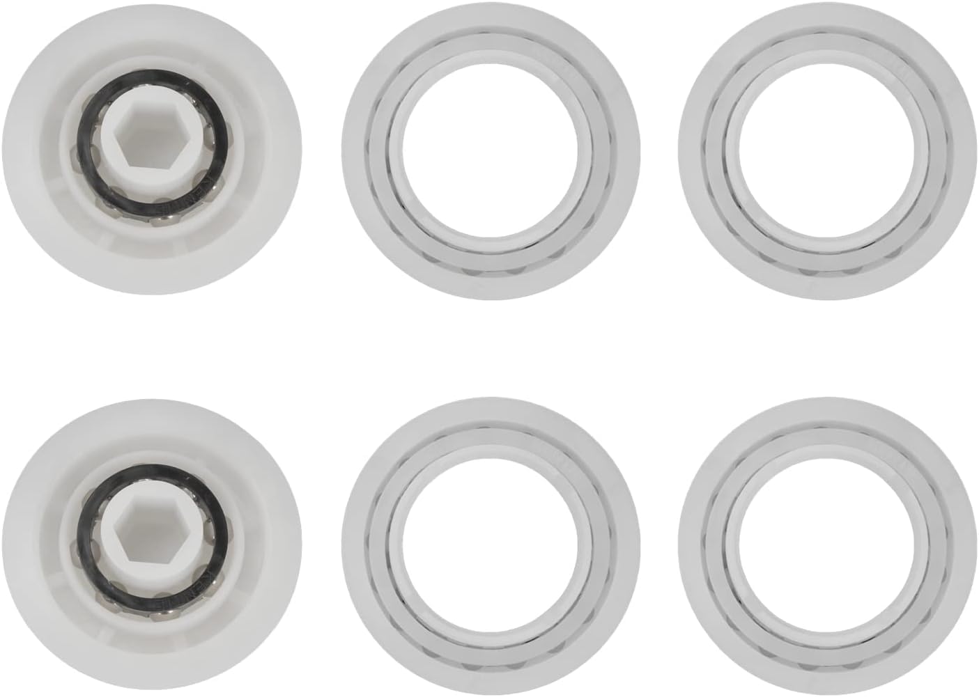 Screw Man 3884997-R6 Automatic Robotic Pool Cleaner Guide Wheels Replacement 4 Pack and Pully Gears 2 Pack Fits for Dolphin Nautilus cc Plus Parts Dolphin Premier Impeller