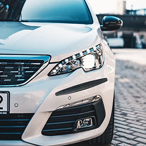 2 Packs Car Bumper Protector Strip,Universal Carbon Fiber Textured Rubber Front Rear Bumper Protector Strip, Sticker Trim Tape For Auto Sedans Pickup Truck Suv (Carbon Fiber) #TOP2