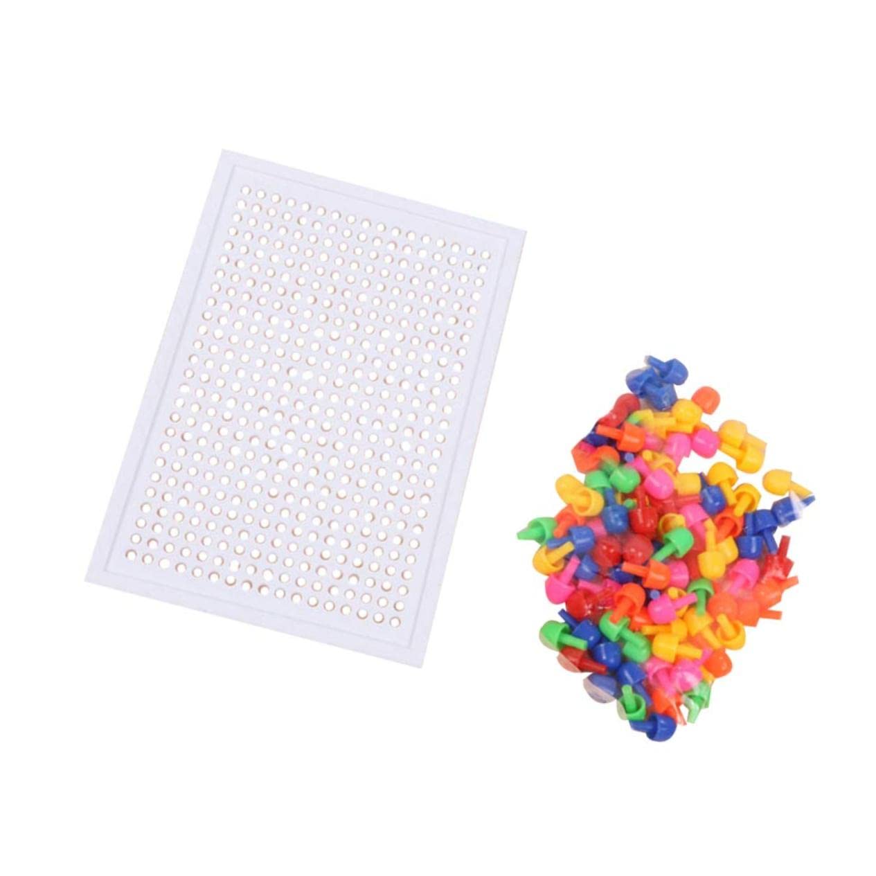 CIYODO 93pcs Kids Pegboard Jigsaw Mosaic Pegboard Jigsaw Puzzle Mushroom Child