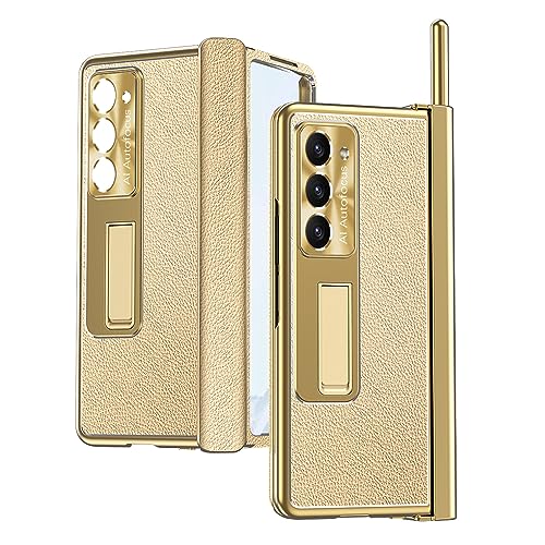 Coque Samsung Galaxy Z Fold 5 en cuir luxe avec protection charnière