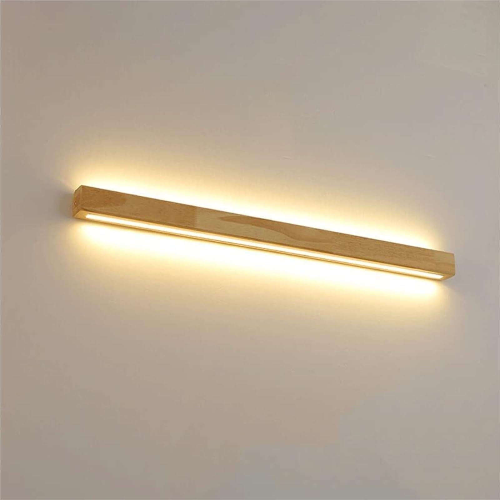 ITOSUI Minimalist Linear Wall Sconce LED Wooden Wall Light for Mirror Warm 3000K 24W Wall Light Long Strip Vanity Wall Light Fixture Solid Wood Sconces for Living Room Bedroom Decor(31.4in/80cm)