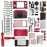 INGQI Professional Outer Housing Shell Buttons Pads Covers w/Screwdrivers Suitable for Nintendo 3DS External Shell Replacement Parts(Flame Red)