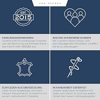 VON HEESEN Leder Kartenetui Geldbörse Herren & Damen Kreditkartenetui (Medium, Grau) – Ansicht 9
