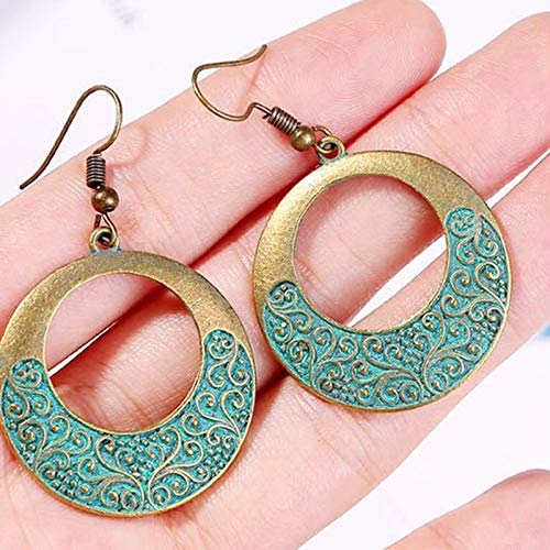 JENPECH Brincos pendentes de orelha de orelha de orelha | 1 par de brincos vintage com pingente de g