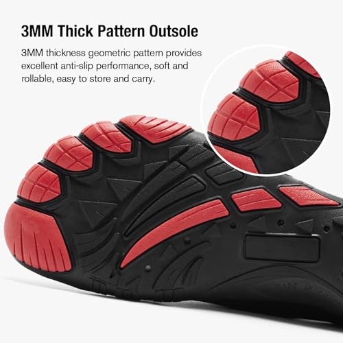Image of hiitave Men Barefoot Water Shoes Beach Aqua Socks Quick Dry for Outdoor Sport Hiking Swiming Surfing