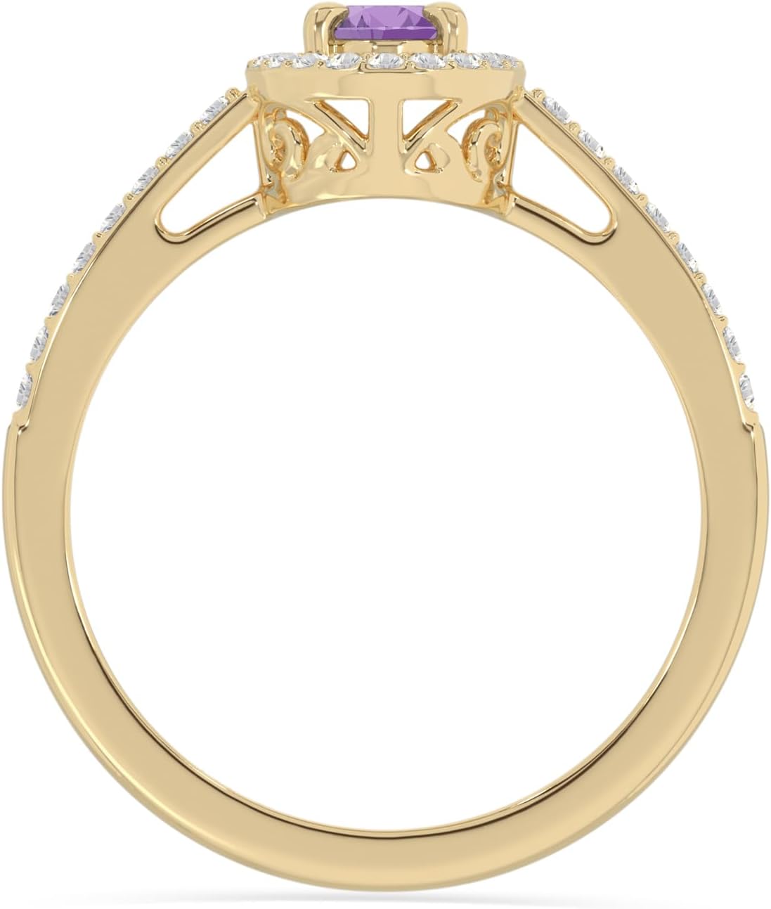 Oval Natural Gemstone Halo Rings for Women in 925 Silver/18K Yellow/Rose Gold Vermeil, Birthstone Jewelry Gifts for Her Birthday, Wedding Anniversary, Christmas, Graduation