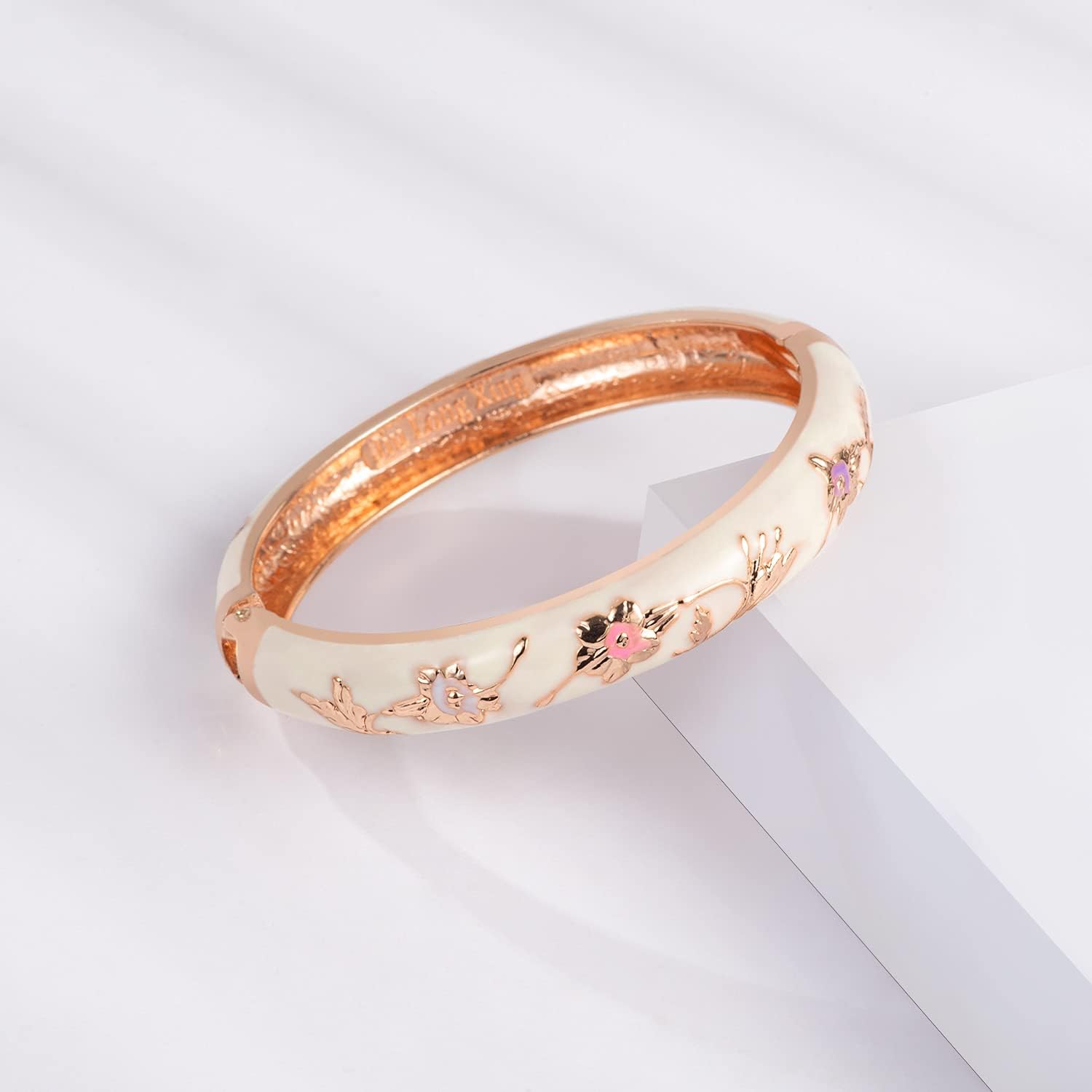 UJOY Vintage Bracelet Colorful Cloisonne Women Hinged Bangles Enameled Bracelets Jewelry Gifts 55A82 - Image 3