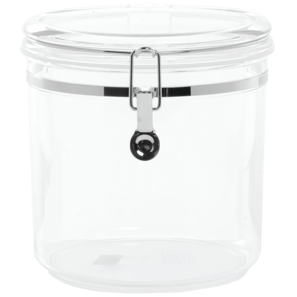 Clear Plastic Canister 152 Oz - 8"Dia x 8"H by HUBERT – 152.0 ounces, Plastic, Clear, Model X530K-003