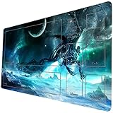 MTG Playmat, Game Play Mat for MTG TCG 24 x 14 inches Trading Card Inked Game Playmats with Storage Bag Smooth Rubber Surface Battle Game