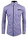 TAM WARE Mens Premium Slim Fit Checkered Plaid Cotton Longsleeve Shirt TWCS15-PURPLE-M