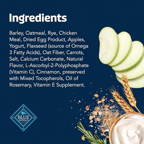 Blue Buffalo Mini Health Bars Apples & Yogurt Crunchy Dog Biscuits, Bite-Sized for Training, Oven-Baked with Real Apples & Natural Ingredients, Healthy Dog Treats, 16 oz. - Image 6