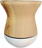 Cuia Chimarrão De Madeira Imbuia Bicolor Cor Creme Fosca Natural Acabamento Incrível