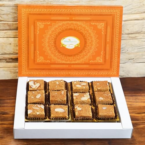 Ghasitaram Gifts Diwali Gifts Diwali Sweets - Nani's Special Besan Barfi 400 GMS