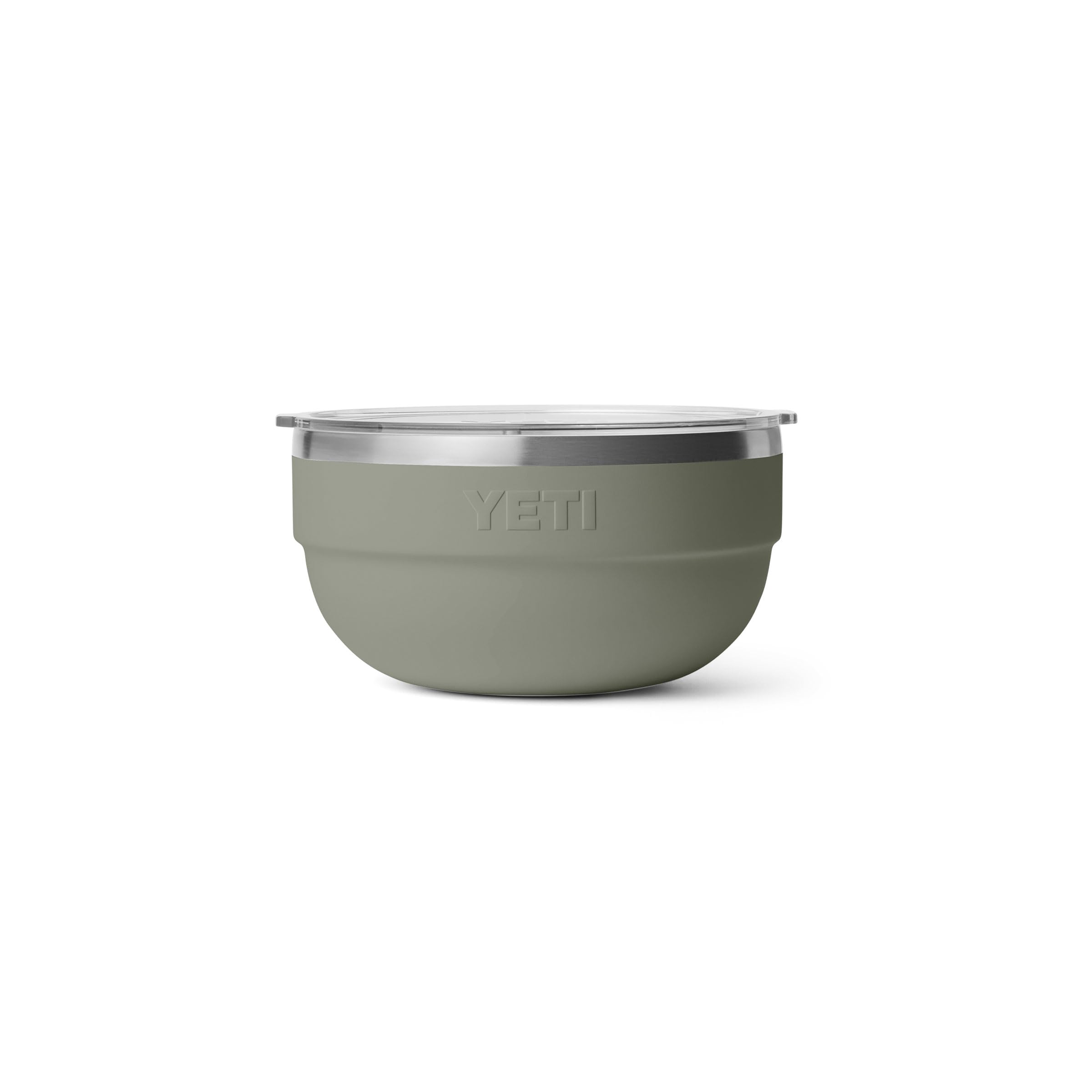 YETI Rambler Bowls, Vacuum Insulated, Stackable and Nestable Stainless Steel Bowl with Lid, 2 Quart, Pampa Green