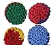 Handmade Nylon Yarn Kitchen Scrubbies - 2 color - Scouring Pad - Pot Scrubbers - Sponge - Reusable - set of 4 - double thickness - 3.5 inch/palm size