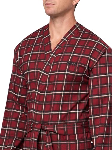 BOSS Mens Check Flannel Robe3