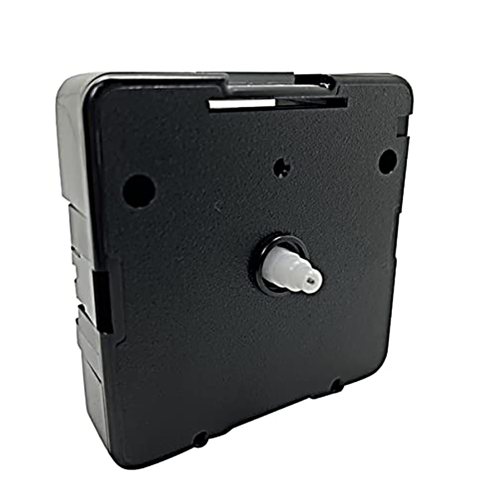 Dans Clock Shop Black New Replacement Quartz Plastic Shaft Uts German Clock Movement Mechanism Motor (8Mm Shaft - Faces Up To 2Mm)