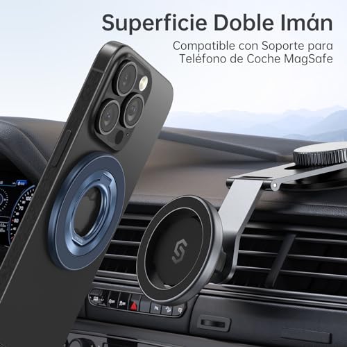 Soporte magnético para teléfono de dos caras SYNCWIRE compatible con iPhone 16 y 15 Pro Max 3