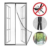 Mosquitera para puertas de tamaño máximo de 75 x 215 cm (ancho x alto). Se compone de dos cortinas de 37 x 215 cm.