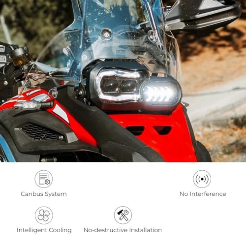Moto phares projecteur avant LED de remplacement BMW F800GS F650GS
