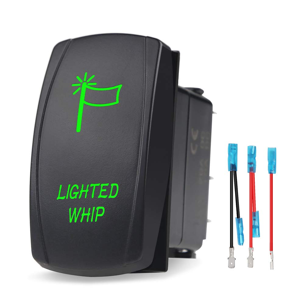 Amazon.com: Lighted Whip Rocker Switch with Jumper Wires Set DC