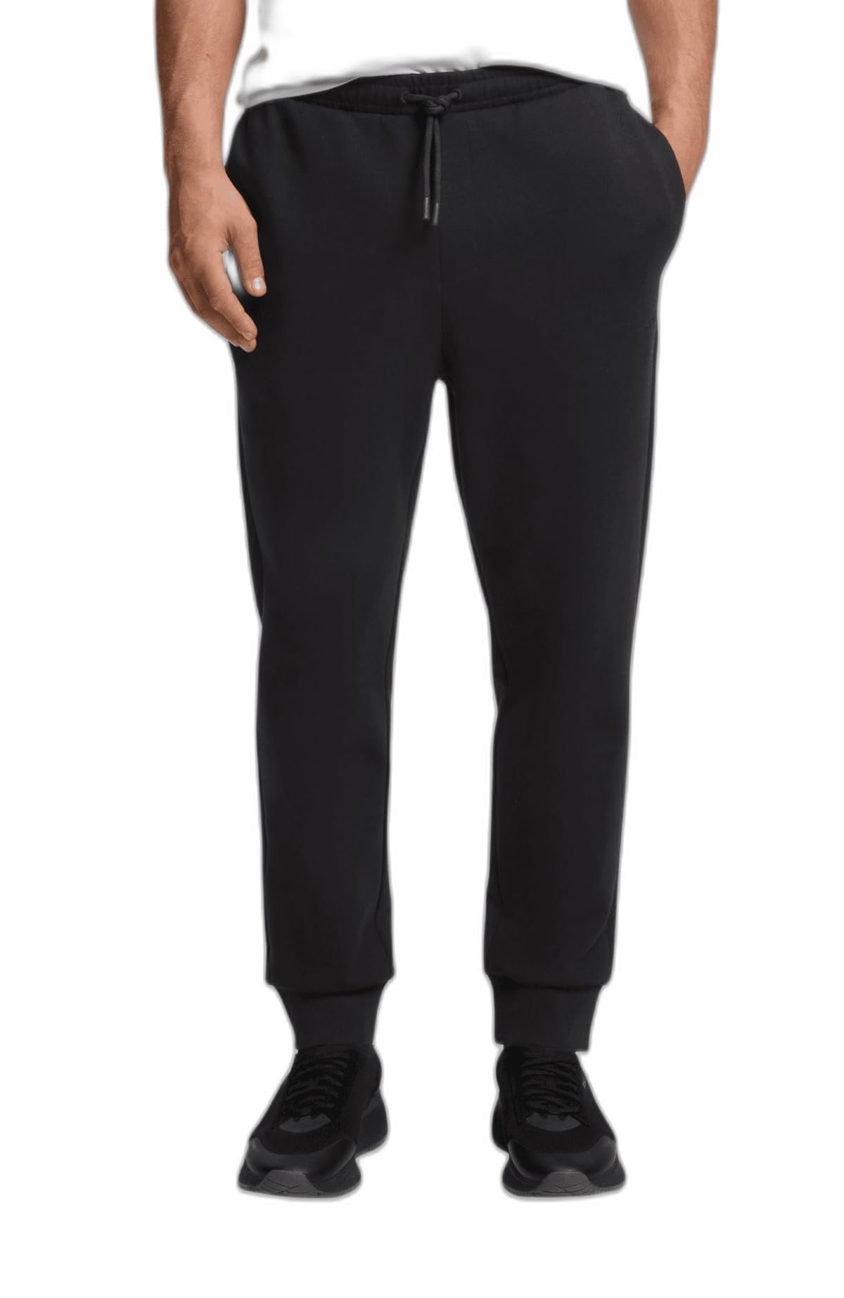 BOSS Men's Hadiko Stretch Cotton Logo Print Jogging Bottoms, Dark Blue 402, XL