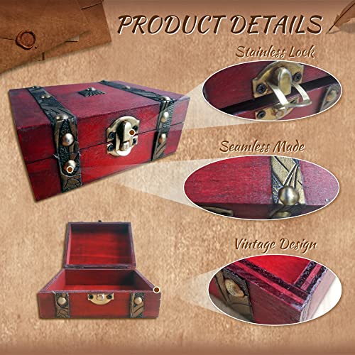 Moonlytree Vintage Jewelry Organizer Box, Retro Handmade Wooden Storage Box, Jewelry Organizer And Treasure Box For Home Decor And Gift #TOP5