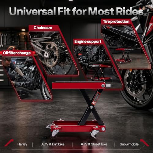VIVOHOME 1100 Lbs Motorcycle Scissor Lift Jack