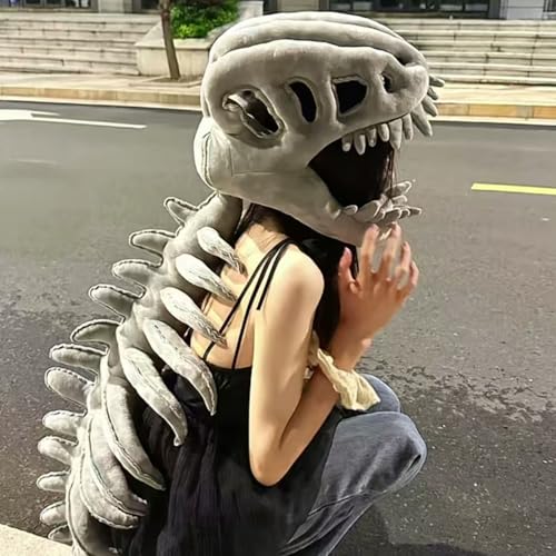 Coiffe squelette de dinosaure confortable pour masquer le visage - 2