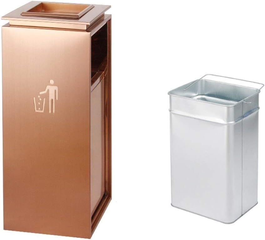 trash cans Square Ash And Trash Trash Can, Black ，Hotel Trash Can Lobby Hotel Mall Vertical