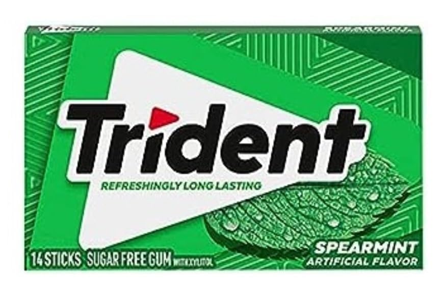 Trident Gum Variety Pack Long Lasting (Original,Watermelon,Spearmint,Peppermint,Cinnamon,Tropical,Bubble Gum,Berry Lime) Classic Chewing Gum Each 26gm Pack Of 8 - Image 4 thumbnail