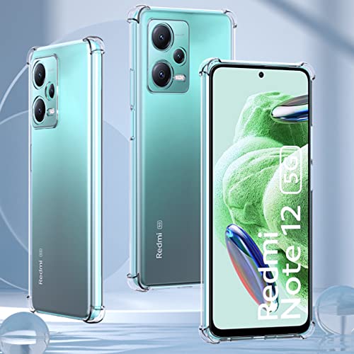 Image of for Back Case Cover Bumper Flexible Silicone Transparent Back Cover for Redmi Note 12 - Transparent