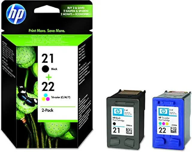 Cartucho HP 21 + 22 Original Negro/3 Colores - 2 Unidades