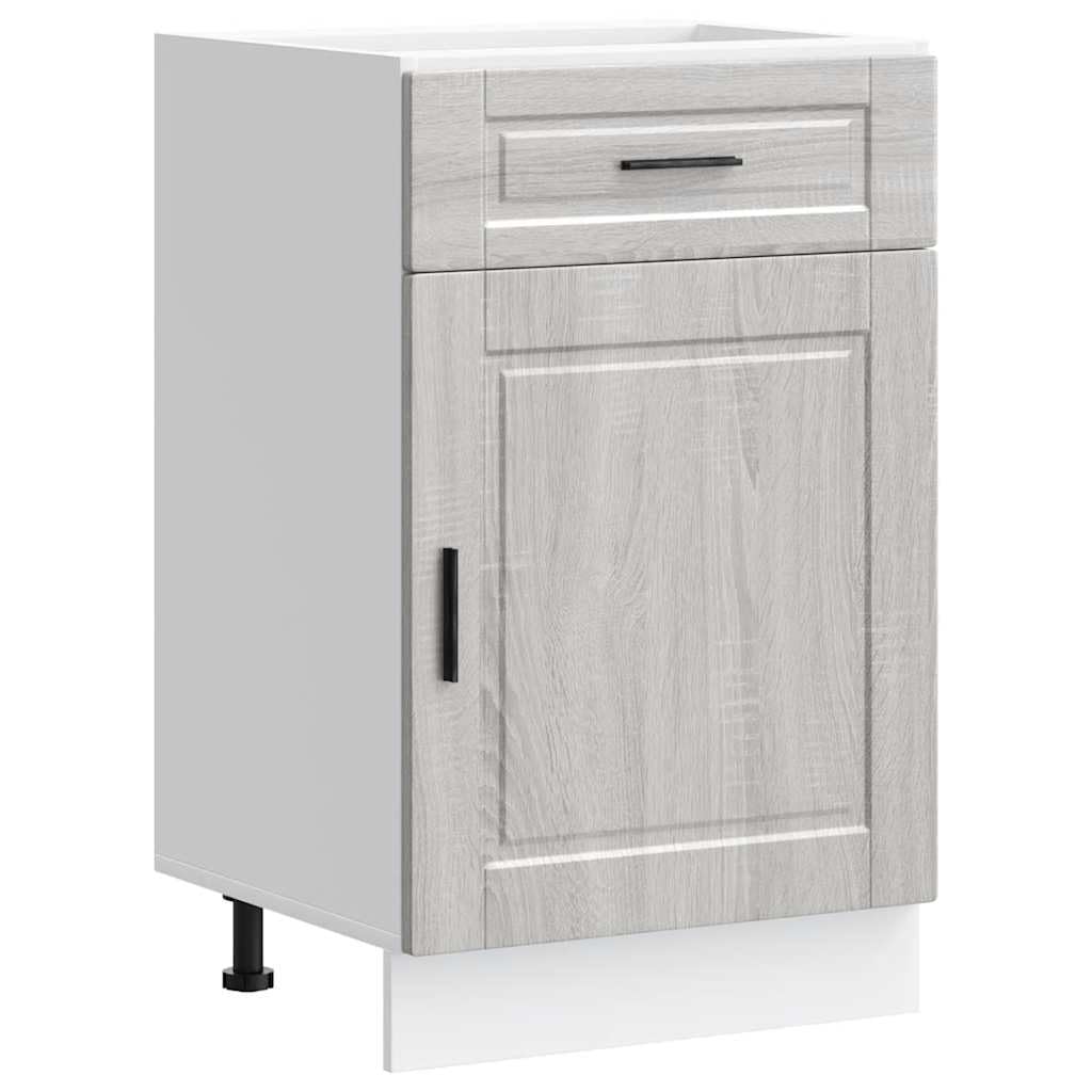 vidaXL Kitchen Base Cabinet Porto Grey Sonoma Engineered Wood