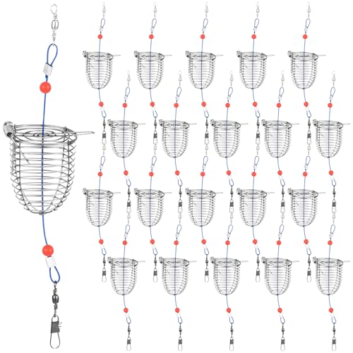 Hollowfly 20 Pcs Stainless Steel Bait Cages