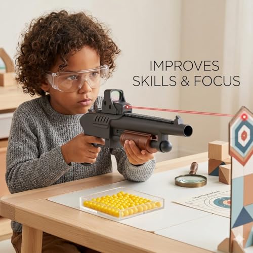 Image of 1PCs Realistic Short Gun Toy for Kids 5+| 50PCS BB Bullets High Speed Long Range Shooting Rifle Bandook Toy for Boys & Girls Birthday Gift for Children Indoor| Outdoor Fun Activity Pistol Toys