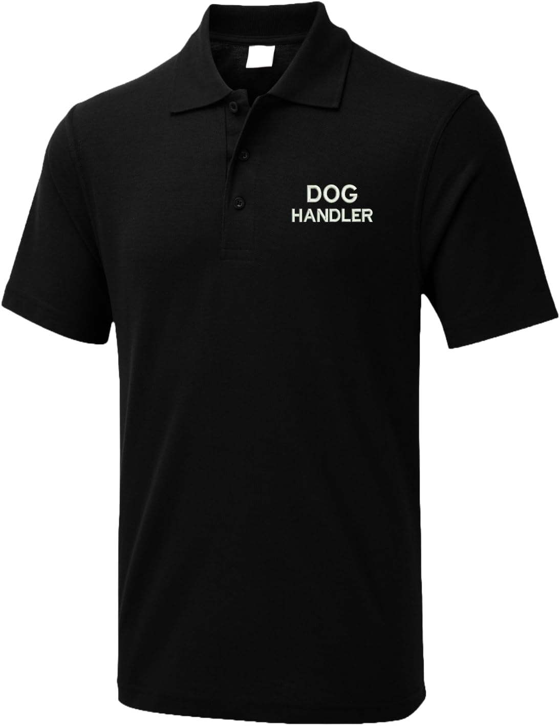 Embroidered Dog Handler Polo T Shirt, Occupational Polo T Shirt, Dog Walkers Polo, Animal Lovers, Pets Polo T Shirt Black