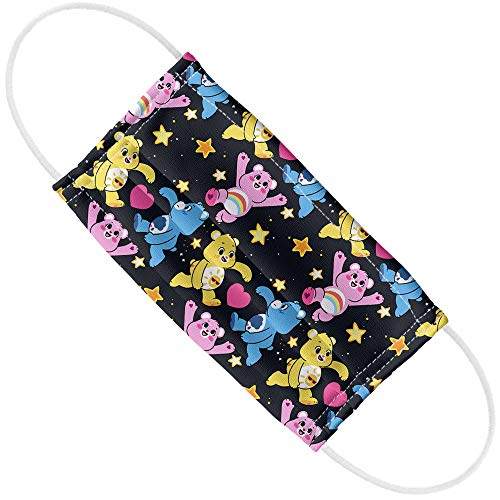 Popfunk Care Bears Funshine, Grumpy and Cheer 1-Ply Reusable Face Mask Covering with Adjustable Nose Wire, Unisex