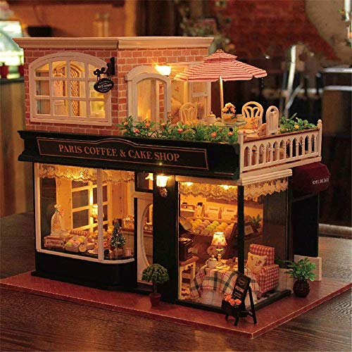 Puppenhaus Puppenhaus Miniatur-DIY-Haus-Set aus Holz, Miniatur-Möbel-Set, kreatives Zimmer mit Möbeln, DIY-Puppenhaus… – Bild 3