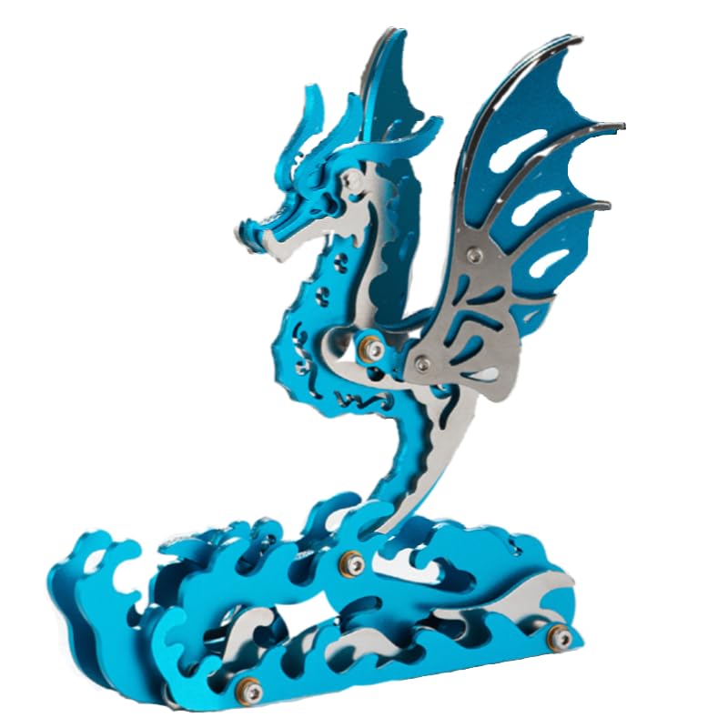 3D Metal Puzzle Model Kit, 40PCS 3D Assembly Mechanical Seahorse Building Kit, Unique Desk Creative Art Decorations Gift for Adults