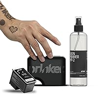 Vista 13 de Prinker S - Paquete de dispositivo de tatuaje temporal para tus tatuajes temporales personalizados instantáneos con tinta negra cosmética de primera