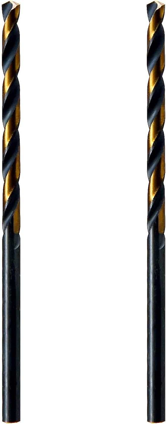 MAXTOOL 4.2mm 2pcs Identical Jobber Length Drills HSS M2 Twist Drill Bits Metric Fully Ground Black & Bronze Straight Shank Drills; JBM02H10R042P2
