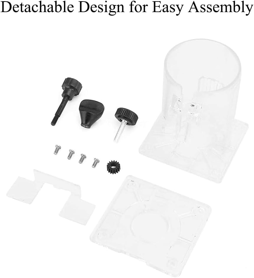 TopHomer Woodworking Trimmer Router Transparent Plastic Base Power Tool Protective Accessory Base with Adjustment Knob
