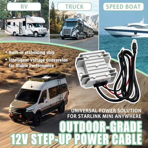 12V/24V to 30V 3.5A Converter with DC Power Cable for Starlink Mini 12V Adapter, 10V to 28V Input DC Step-Up Power Adapter Cord for starlink mini Power Supply No Worry About Voltage Drop or Rise4