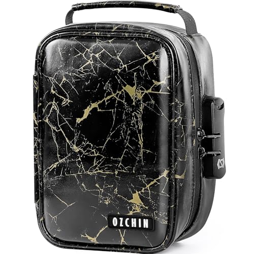 Image of OZCHIN Smell Proof Bag with Combination Lock File Organizer Case Container Medicine Odorless Storage Lock Box Great Gift for Friend