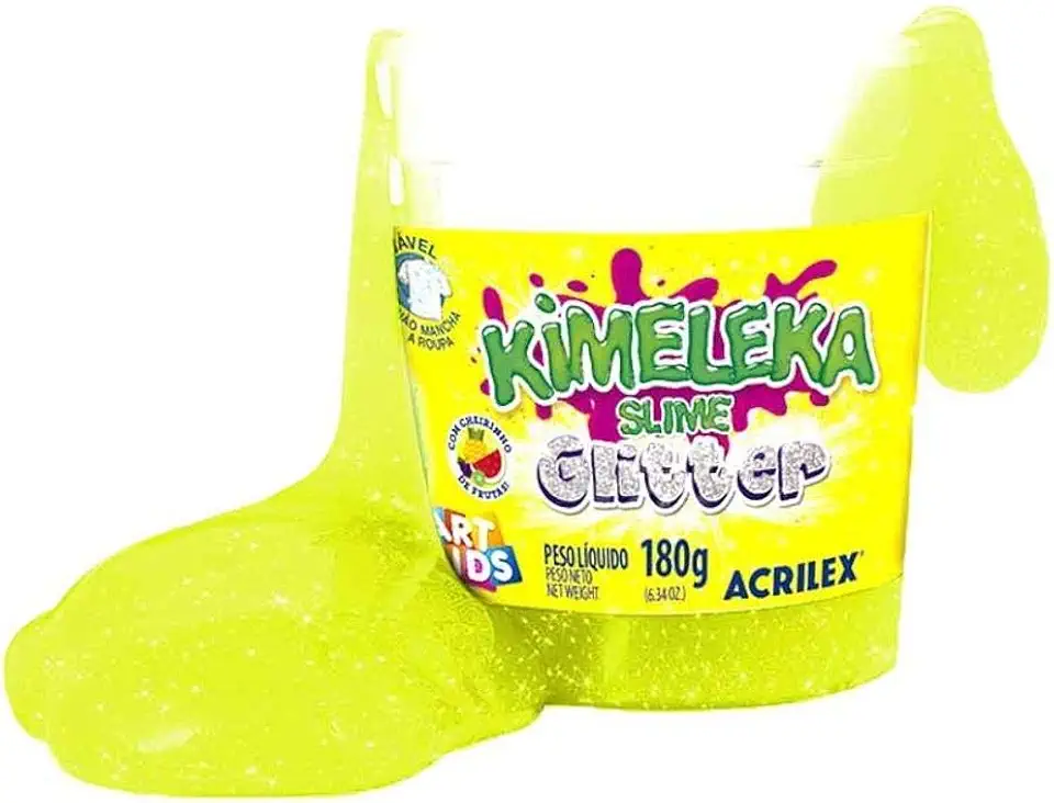 Slime Kimeleca Glitter Unidade 180g Acrilex Com Cheiro De Fruta