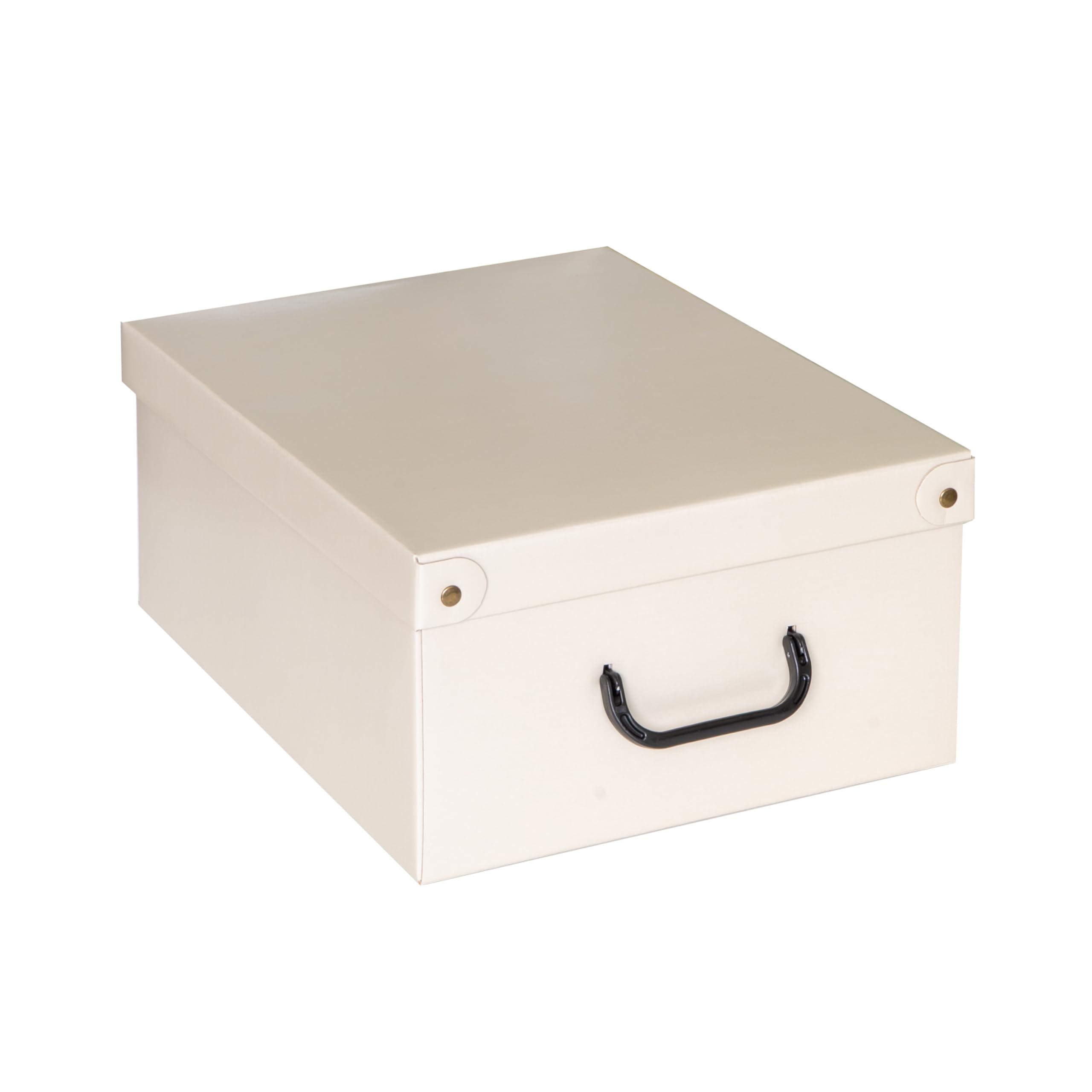 Lavatelli Beige – Rigid Cardboard Storage Box With Lid For Closet Clothes