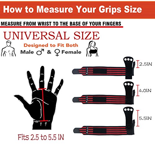 Gymnastics Hand Grips / Gloves With Wrist Wrap Support -Perfect For Wods,Pull Up,Power Weight Lifting,Kettlebells And Gym Workout (Blue4) #TOP4