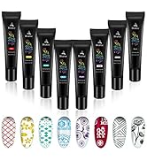 Biutee 8 Farben UV Farbgel Gel Nägel Farben UV Gel Set gelfarben für Nägel Gel Nägel Farben Gel N...